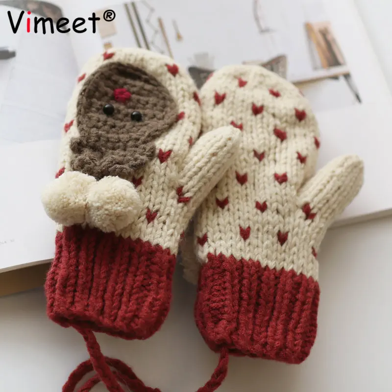 Vimeet Christmas Gloves For Women Winter Mittens Cute Cartoon Print Knitted Warm Glove Ladies Outdoor Full Finger Driving Gloves
Vimeet Christmas Gloves For Women Winter Mittens Cute Cartoon Print Knitted Warm Glove Ladies Outdoor Full Finger Driving Gloves