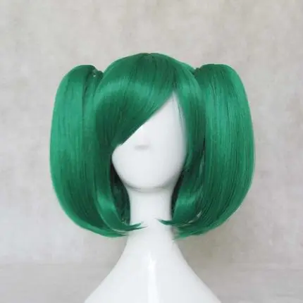 Парик для косплея Macross F RANKA база волос с двойным зеленым хвостом женщин и девушек