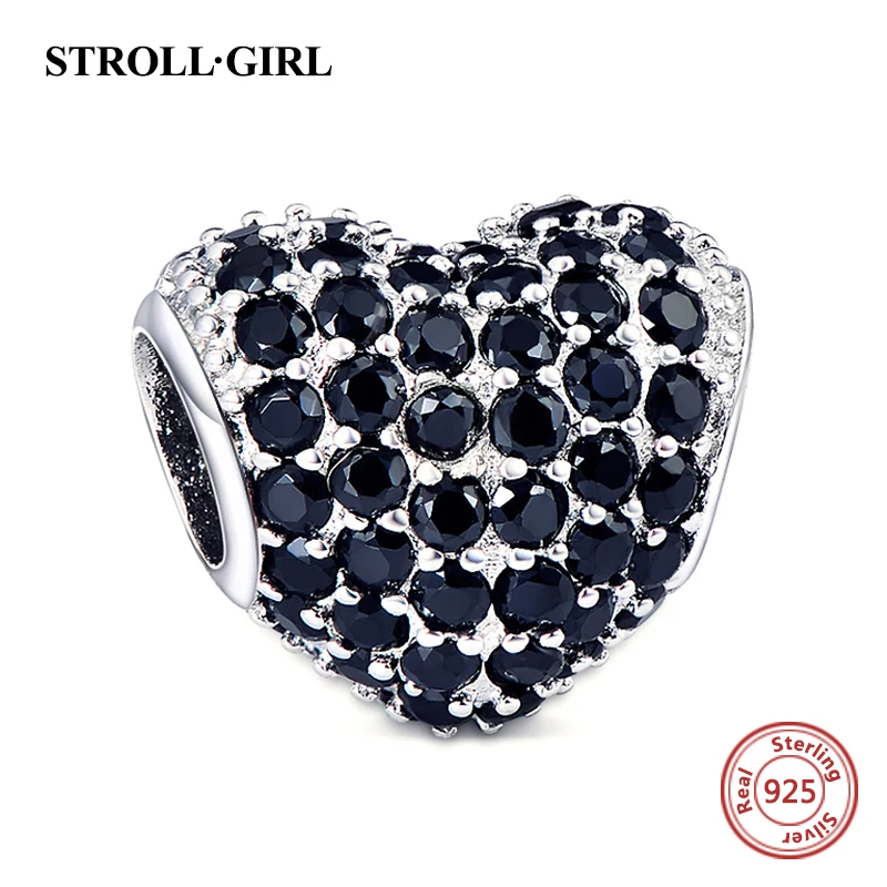 Sterling Silver 925 Black CZ Stone Love Heart Shape Beads Fit Original pandora Bracelet Charms Authentic Pendant DIY Jewelry
Sterling Silver 925 Black CZ Stone Love Heart Shape Beads Fit Original pandora Bracelet Charms Authentic Pendant DIY Jewelry