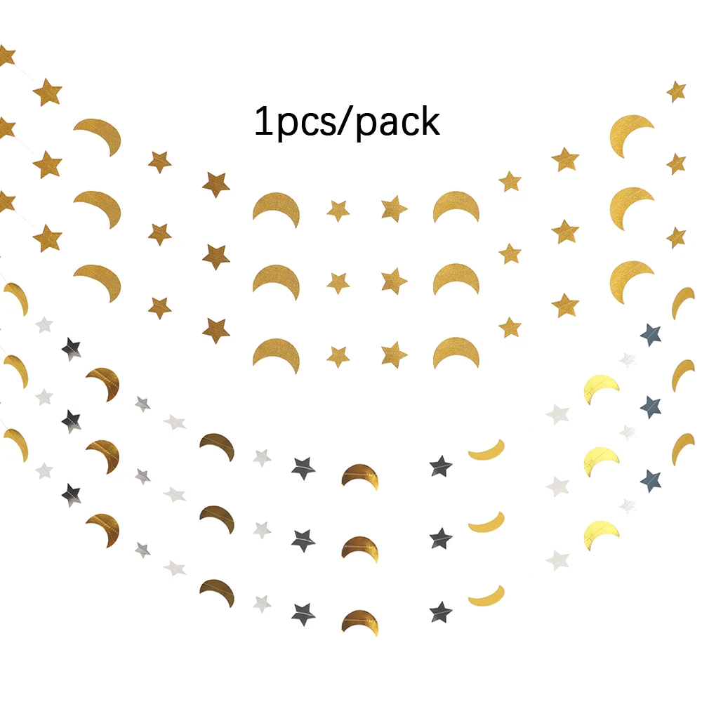 2/3.7M Stars Moon Paper Garland Birthday Wedding Hanging Decor Golden DIY Creative Handcrafted Party Decoration Supplier
2/3.7M Stars Moon Paper Garland Birthday Wedding Hanging Decor Golden DIY Creative Handcrafted Party Decoration Supplier