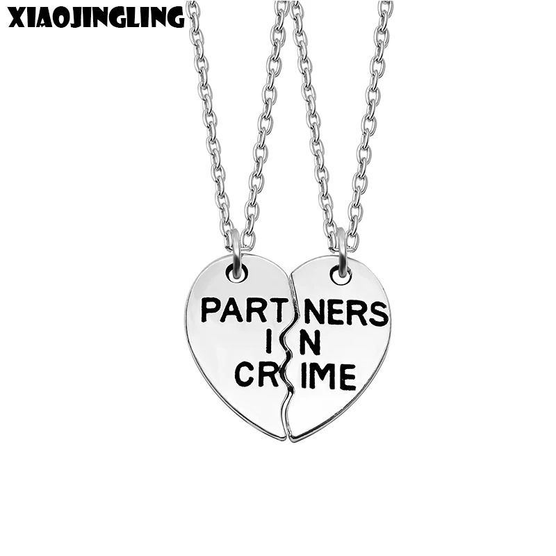 XIAOJINGLING 2pcs/set Fashion Broken Heart Necklaces & Pendants Sweater Link Chain Partners In Crime Necklace For Women Jewelry
XIAOJINGLING 2pcs/set Fashion Broken Heart Necklaces & Pendants Sweater Link Chain Partners In Crime Necklace For Women Jewelry
