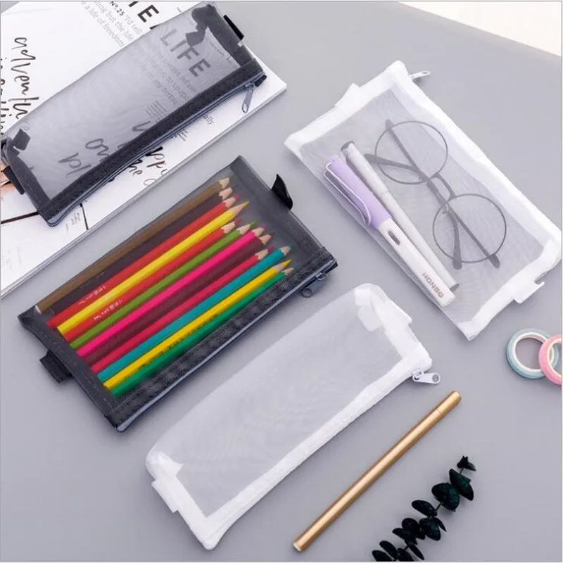2019 New Arrival 1 Piece High Quality Transparent Mesh Pencil Case Portable Fashion Students Pencil Case estuche escolar
2019 New Arrival 1 Piece High Quality Transparent Mesh Pencil Case Portable Fashion Students Pencil Case estuche escolar