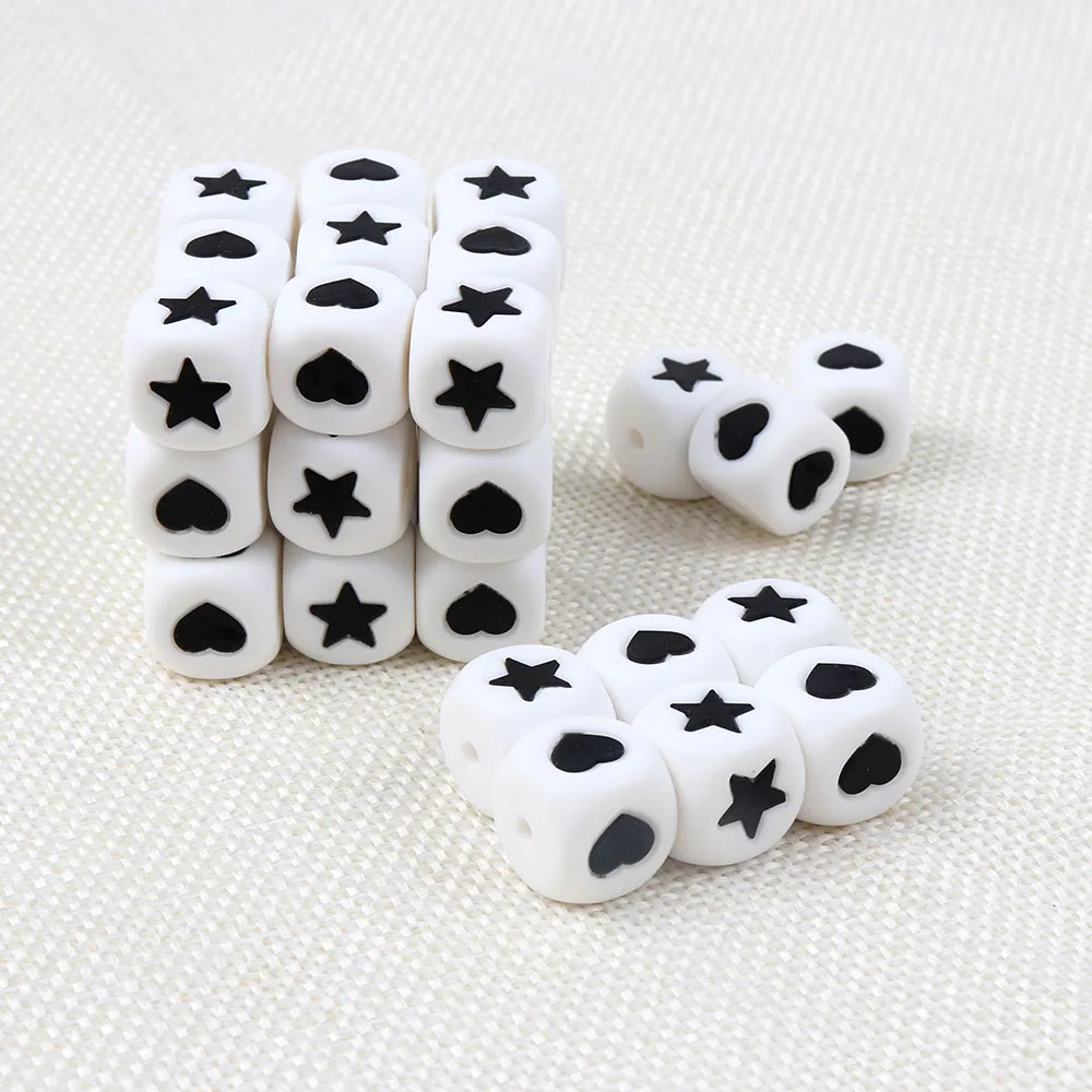 TYRY.HU 10PC Alphabet Silicone Beads Food Grade Star/Heart Cube Baby Chewble Teething Beads For Baby Jewelry Making Necklace DIY
TYRY.HU 10PC Alphabet Silicone Beads Food Grade Star/Heart Cube Baby Chewble Teething Beads For Baby Jewelry Making Necklace DIY
