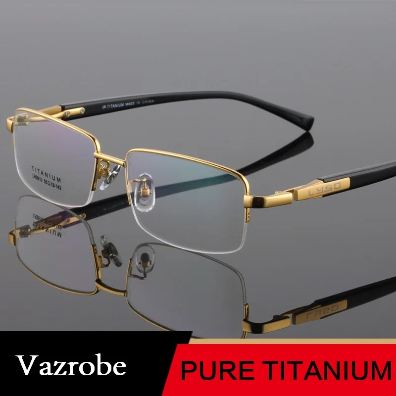 Vazrobe Titanium Men Glasses Gold Spectacles for Myopia/diopter Prescription Optical Lens 1.56 1.61 1.67 Index Anti Blue Light
Vazrobe Titanium Men Glasses Gold Spectacles for Myopia/diopter Prescription Optical Lens 1.56 1.61 1.67 Index Anti Blue Light