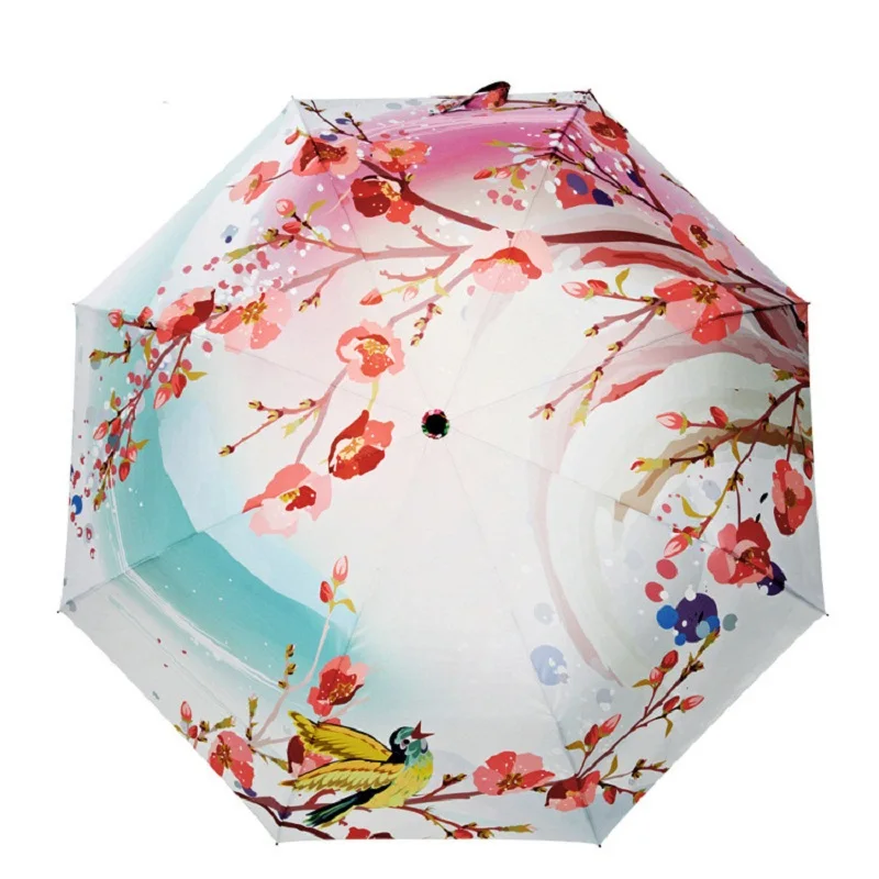 TIANQI Fashion Three Fold Painting Umbrella Women Anti-uv Parasol Waterproof Rain Umbrellas Novelty Items Gift
TIANQI Fashion Three Fold Painting Umbrella Women Anti-uv Parasol Waterproof Rain Umbrellas Novelty Items Gift