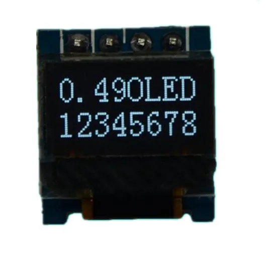 NoEnName_Null 0.49 inch I2C wihte blue OLED display Module with PCB base board 6432 IIC SSD1306 4pin
NoEnName_Null 0.49 inch I2C wihte blue OLED display Module with PCB base board 6432 IIC SSD1306 4pin