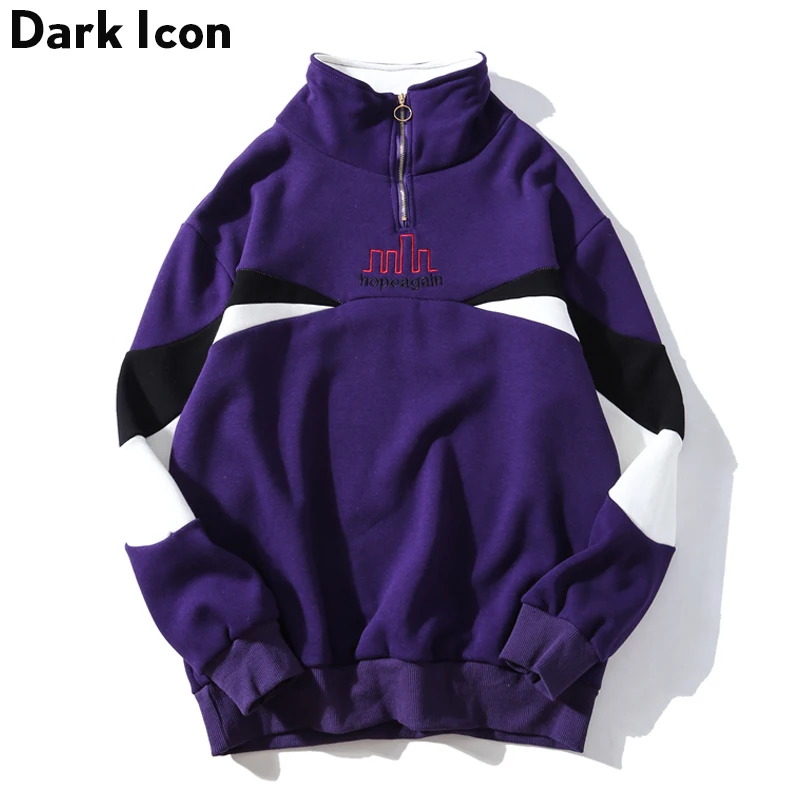 Patchwork Half Zipper Pullover Fleece Thick Sweatshirts Men Women 2018 Winter Loose Style Letter Mens Sweatshirt 3 Colors
Patchwork Half Zipper Pullover Fleece Thick Sweatshirts Men Women 2018 Winter Loose Style Letter Mens Sweatshirt 3 Colors