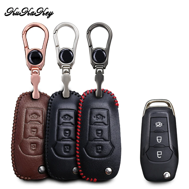 Автомобильный флип-брелок для ключей Ford Mondeo MK3 MK4 MK5 3 4 5 Focus Fiesta Ecosport S-Max Escort Key Bag