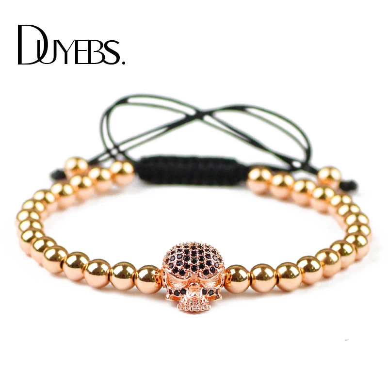 DUYEBS Fashion Skull Men Charms Bracelet 5mm Copper Beads Zircon Lucky Braided Rope Women Bangle Jewelry Pulseras Hombre Gift
DUYEBS Fashion Skull Men Charms Bracelet 5mm Copper Beads Zircon Lucky Braided Rope Women Bangle Jewelry Pulseras Hombre Gift