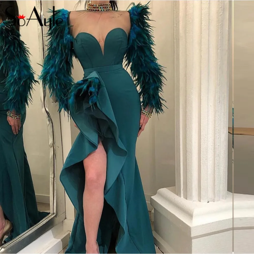 SoAyle Long Sleeves Evening Dresses 2019 Green Evening Dress Sequined Prom Dress vestido de festa Luxurious Prom Dresses
SoAyle Long Sleeves Evening Dresses 2019 Green Evening Dress Sequined Prom Dress vestido de festa Luxurious Prom Dresses