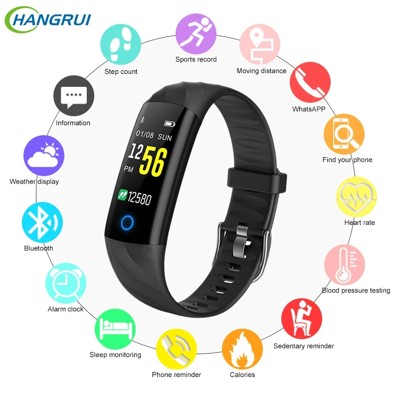 Hangrui S5 Smart Band Heart Rate Tracker Bracelet Color LCD Touch Screen Smart Watch Band IP68 Waterproof Wristband PK Miband 3
Hangrui S5 Smart Band Heart Rate Tracker Bracelet Color LCD Touch Screen Smart Watch Band IP68 Waterproof Wristband PK Miband 3