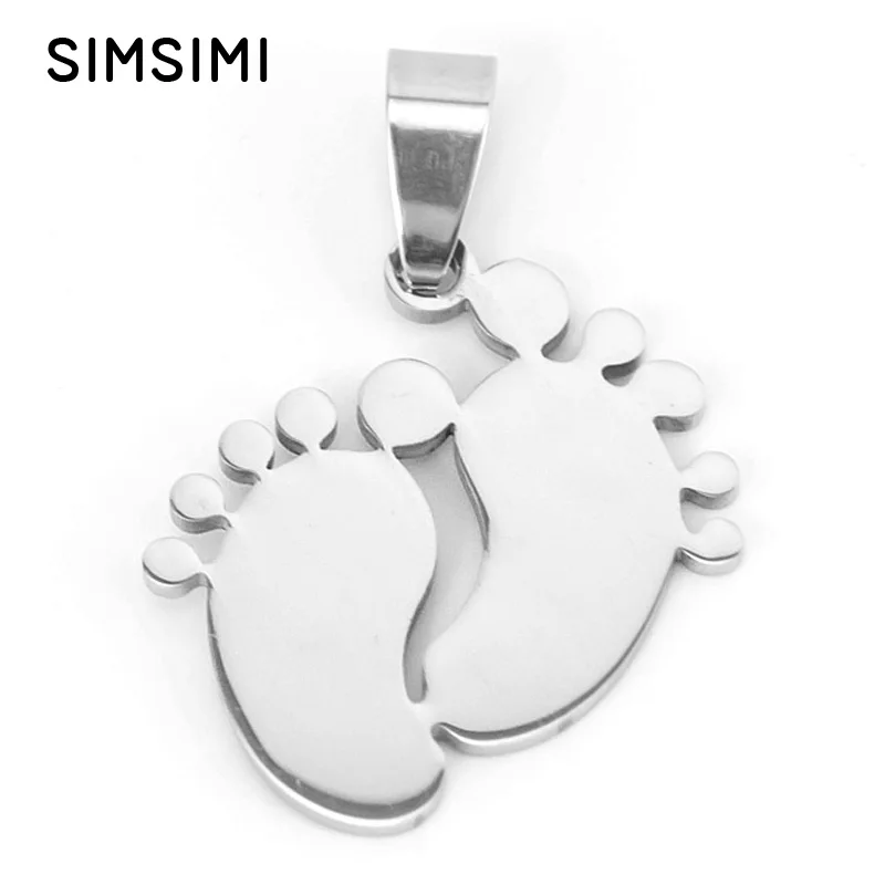 Simsimi baby foot Pendants stainless steel Jewelry for men women charms both sides mirror polished wholesale 10pcs
Simsimi baby foot Pendants stainless steel Jewelry for men women charms both sides mirror polished wholesale 10pcs