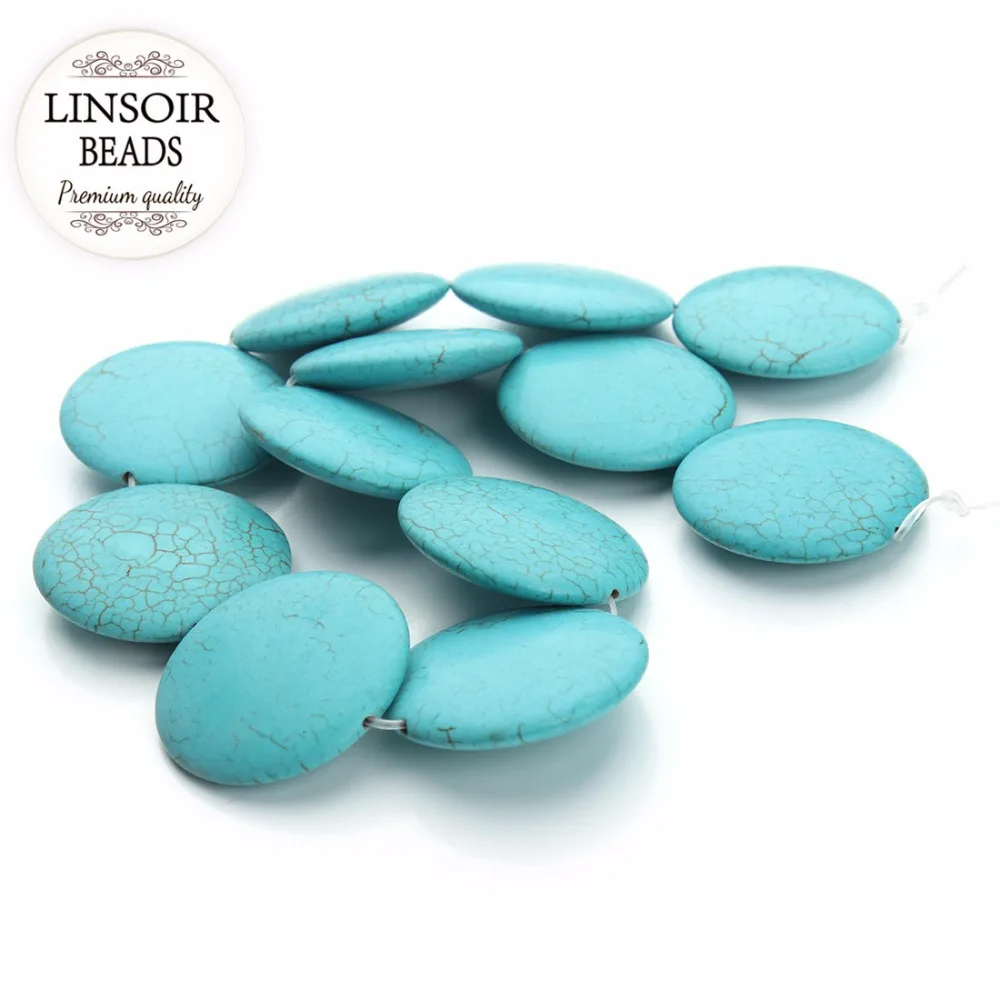 LINSOIR 12pcs/lot Natural Stone Blue Turquoises Spacer Beads Dia 33mm Loose Round Rondelle Beads DIY Jewelry Making Accessories
LINSOIR 12pcs/lot Natural Stone Blue Turquoises Spacer Beads Dia 33mm Loose Round Rondelle Beads DIY Jewelry Making Accessories