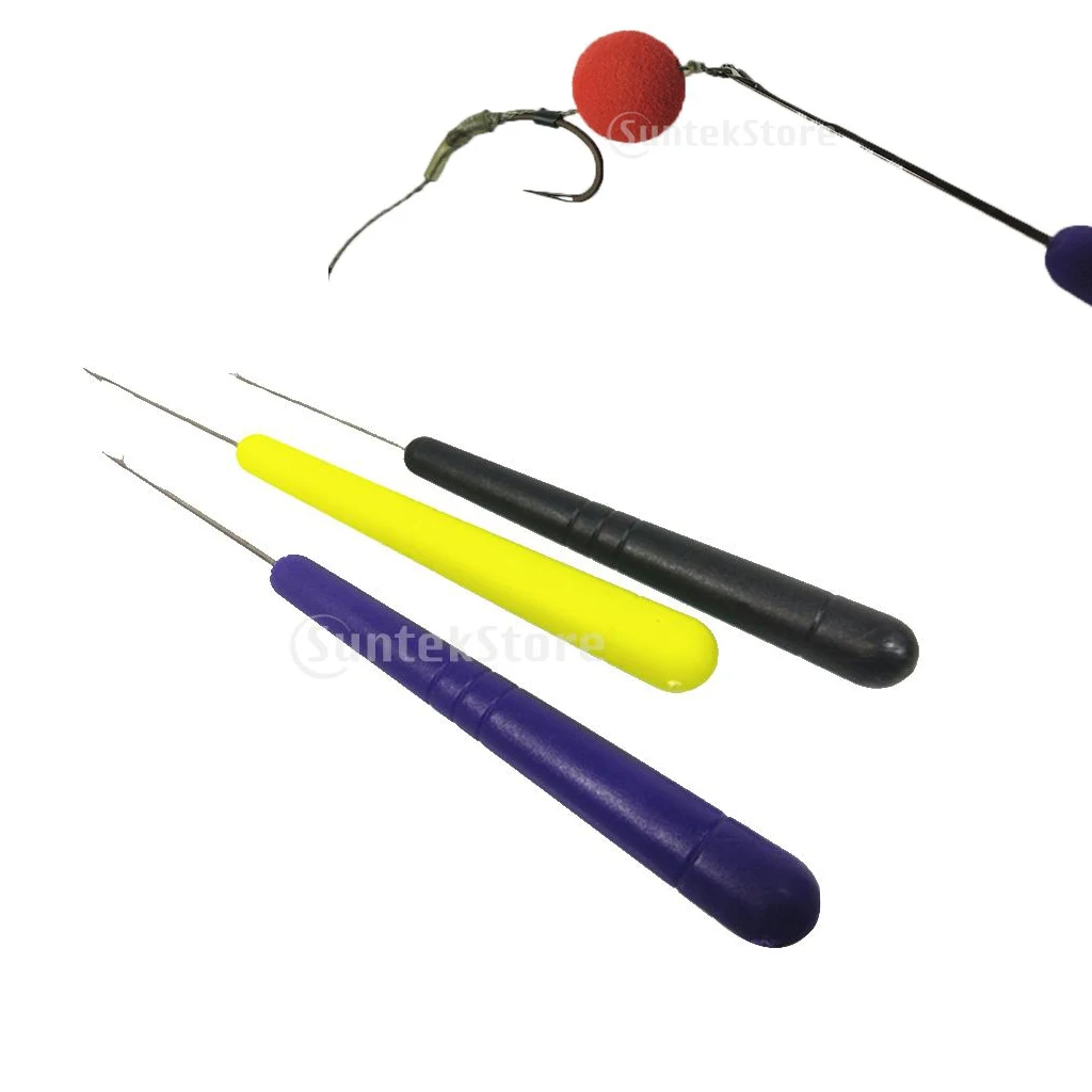 Stainless Steel Needle Baiting Splicing Needle Mini Size Fishing Bait Hook Needle Rigs Baiting Tool Fishing Tackle Black Stainless Steel Needle Baiting Splicing Needle Mini Size Fishing Bait Hook Needle Rigs Baiting Tool Fishing Tackle Black