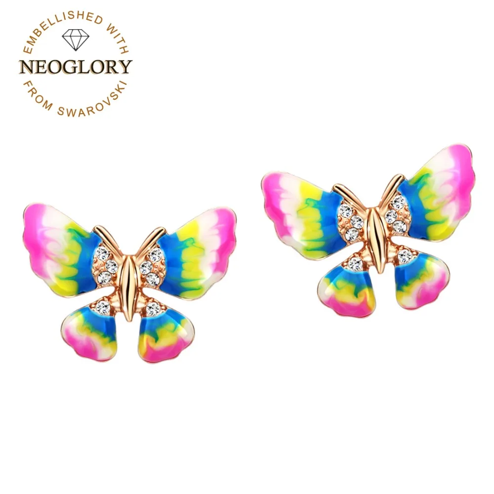 Neoglory Czech Rhinestone & Enamel Stud Earrings Elegant Colorful Butterfly Stylish Lovely Cute Design Girl Party Classic Gift
Neoglory Czech Rhinestone & Enamel Stud Earrings Elegant Colorful Butterfly Stylish Lovely Cute Design Girl Party Classic Gift