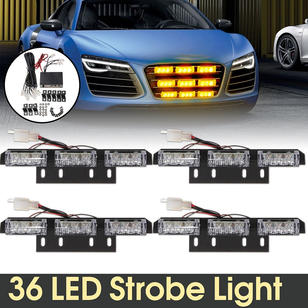 Strobe Light 36 LED Universal Warning Car Grill Auto Durable Multi Mode Emergency Recovery 4 Bars Accessories 12V Flashing
Strobe Light 36 LED Universal Warning Car Grill Auto Durable Multi Mode Emergency Recovery 4 Bars Accessories 12V Flashing