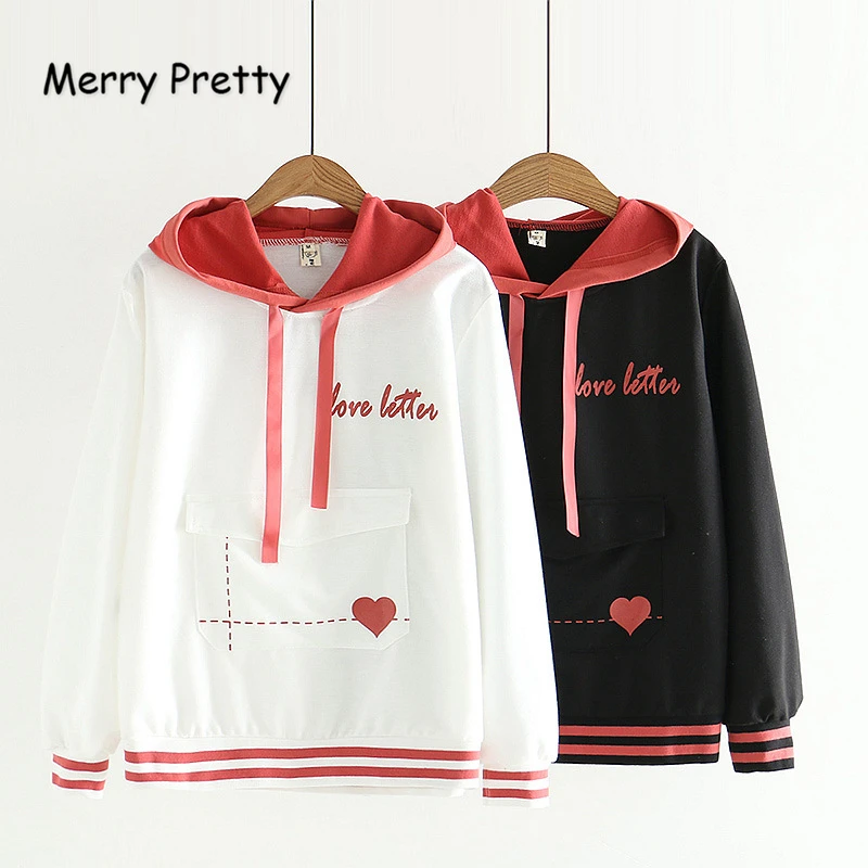 MERRY PRETTY Women Letter Print Drawstring Hooded Sweatshirts 2019 Spring Long Sleeve Pocket Patchwork Pullover Femme Hoodies
MERRY PRETTY Women Letter Print Drawstring Hooded Sweatshirts 2019 Spring Long Sleeve Pocket Patchwork Pullover Femme Hoodies