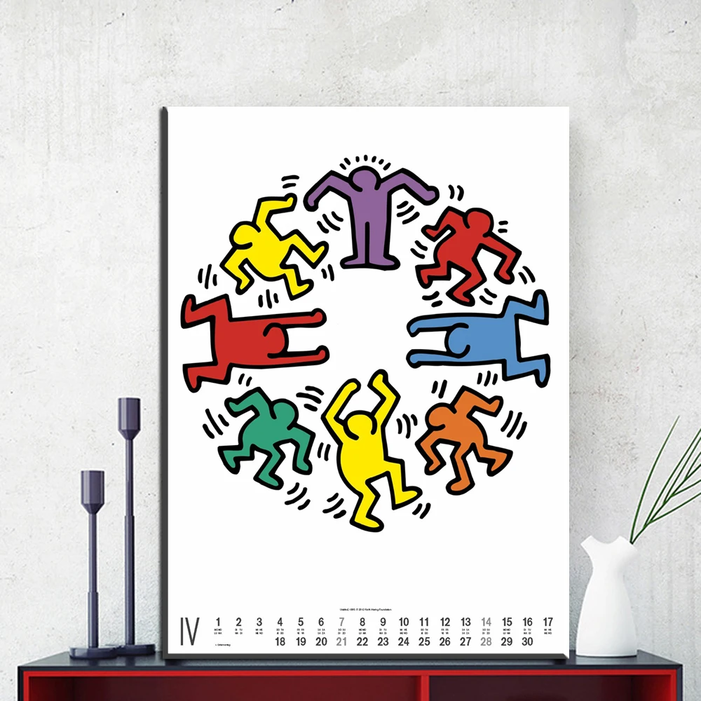 ZZ1420 modern canvas art calendar keith haring canvas oil art painting wall pictures for livingroom bedroom decoration unframed
ZZ1420 modern canvas art calendar keith haring canvas oil art painting wall pictures for livingroom bedroom decoration unframed