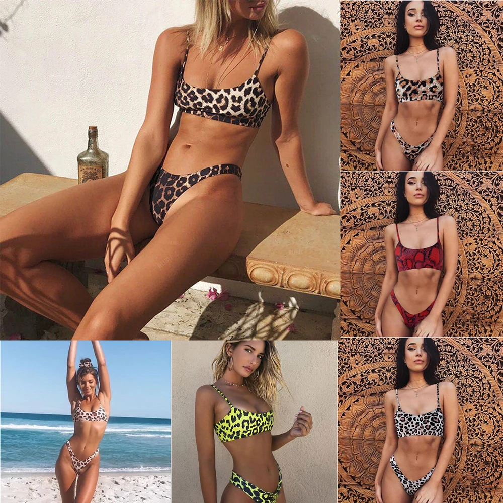Bikini 2019 Women Swimwear Swimsuit Sexy Leopard Snake Pattern Bathing Suit Bandeau female Bikinis Set Beachwear Biquini
Bikini 2019 Women Swimwear Swimsuit Sexy Leopard Snake Pattern Bathing Suit Bandeau female Bikinis Set Beachwear Biquini