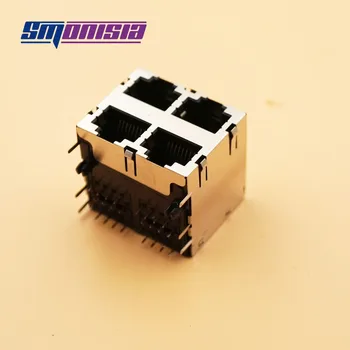 10pcs/lot 59 Serial RJ45 Network Socket Female Conector 2x2 4 port with shielded Shrapnel 
10pcs/lot 59 Serial RJ45 Network Socket Female Conector 2x2 4 port with shielded Shrapnel