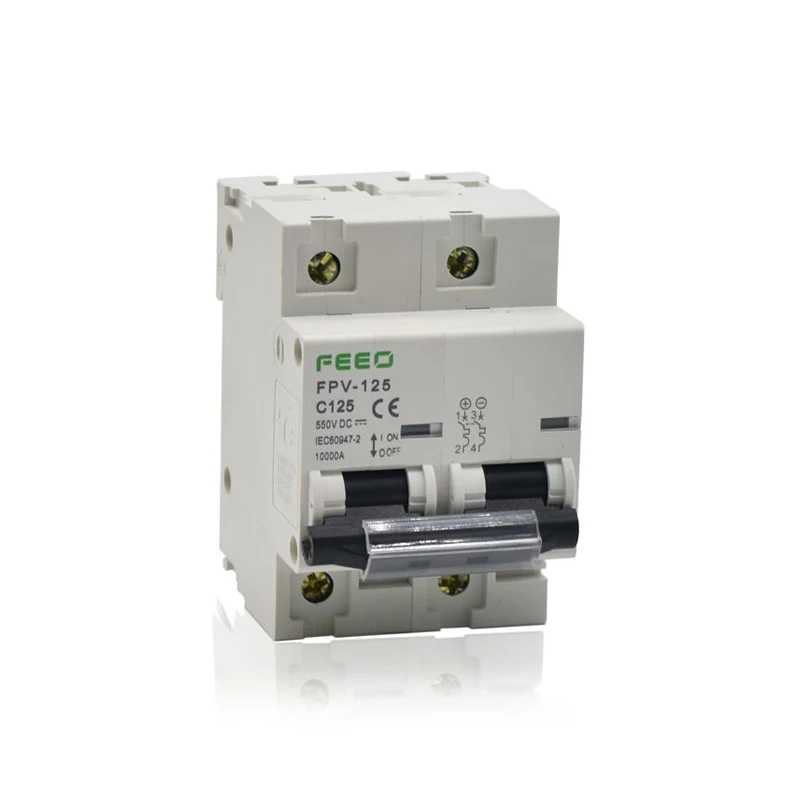 FEEO 2P 125A DC 800V Circuit breaker Solar energy Circuit breaker FOR PV System C curve MCB CE Certificate
FEEO 2P 125A DC 800V Circuit breaker Solar energy Circuit breaker FOR PV System C curve MCB CE Certificate