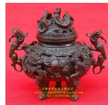 Opening perspective Kowloon copper furnace sandalwood incense incense smoke incense coil copper ornaments Dragons
Opening perspective Kowloon copper furnace sandalwood incense incense smoke incense coil copper ornaments Dragons