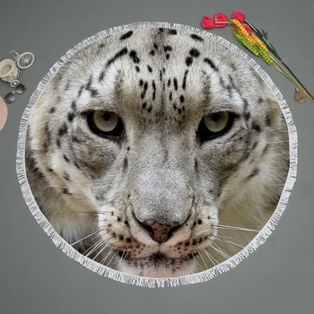 Snow Leopard Printed Round Beach Towel With Tassel Home Decor Boho Large Travel Blanket Picnic Yoga Mat Summer Beach Towel 150cm
Snow Leopard Printed Round Beach Towel With Tassel Home Decor Boho Large Travel Blanket Picnic Yoga Mat Summer Beach Towel 150cm