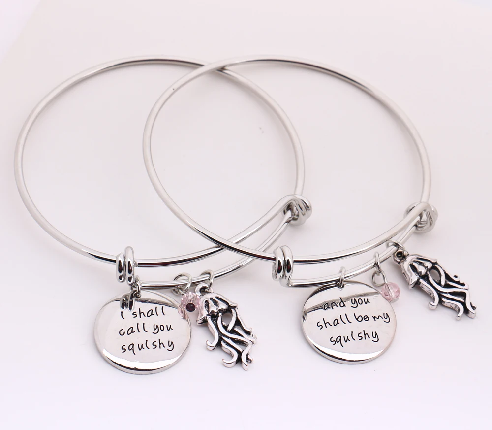 Nemo Dory Friendship Bangles,"I shall call you Squishy,and you shall be my Squishy"Pendant with Jellyfish Halloween BBF Jewelry
Nemo Dory Friendship Bangles,"I shall call you Squishy,and you shall be my Squishy"Pendant with Jellyfish Halloween BBF Jewelry