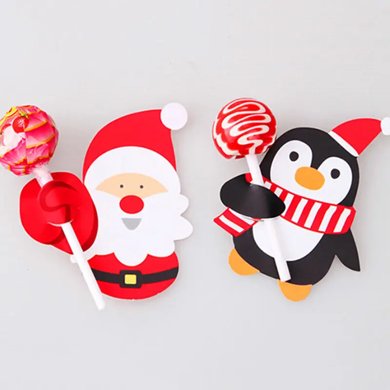 50Pcs/Pack Cute Lollipop Holder Kids Santa Claus Penguin Lollipop Paper Card Candy Holder Xmas Decorations For Home Feliz Natal
50Pcs/Pack Cute Lollipop Holder Kids Santa Claus Penguin Lollipop Paper Card Candy Holder Xmas Decorations For Home Feliz Natal