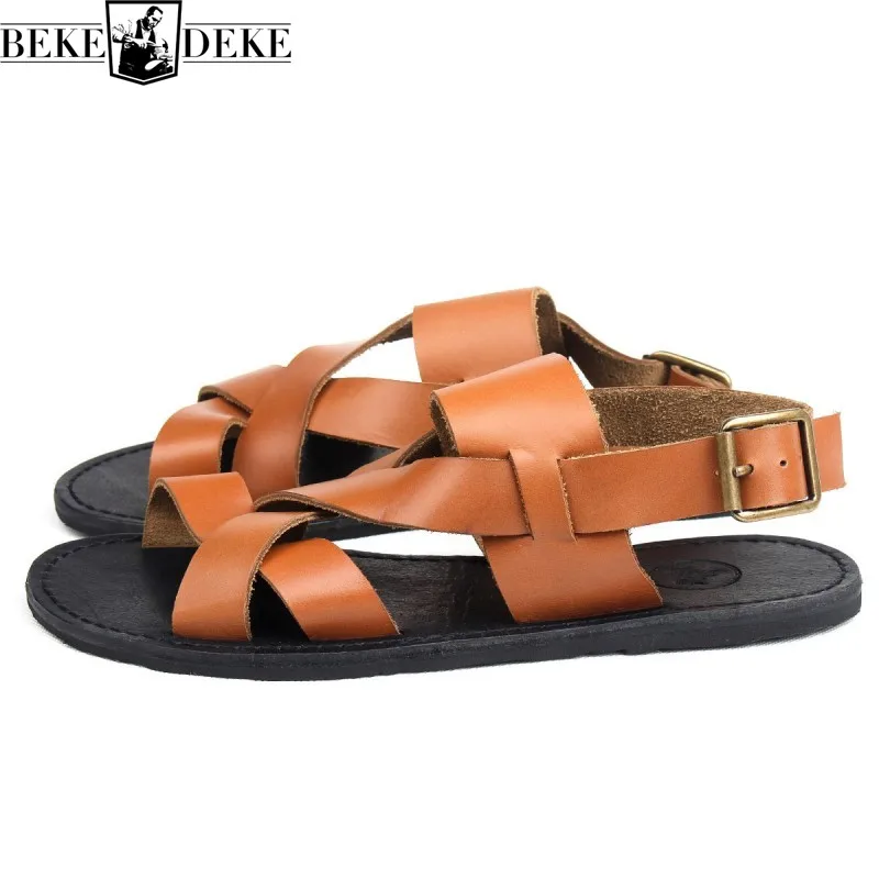 2019 New High Quality Leather Sandals Men Luxury Outdoor Breathable Sandals Summer Casual Beach Shoes Men Gladiator Flip Flops
2019 New High Quality Leather Sandals Men Luxury Outdoor Breathable Sandals Summer Casual Beach Shoes Men Gladiator Flip Flops