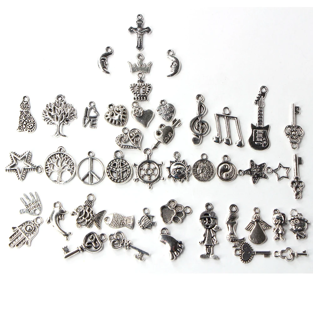 Fashion Plated Tibetan Silver Mixed charms Pendants fit bracelet DIY Jewelry making 20PCS/30PCS/50PCS Random Mix
Fashion Plated Tibetan Silver Mixed charms Pendants fit bracelet DIY Jewelry making 20PCS/30PCS/50PCS Random Mix