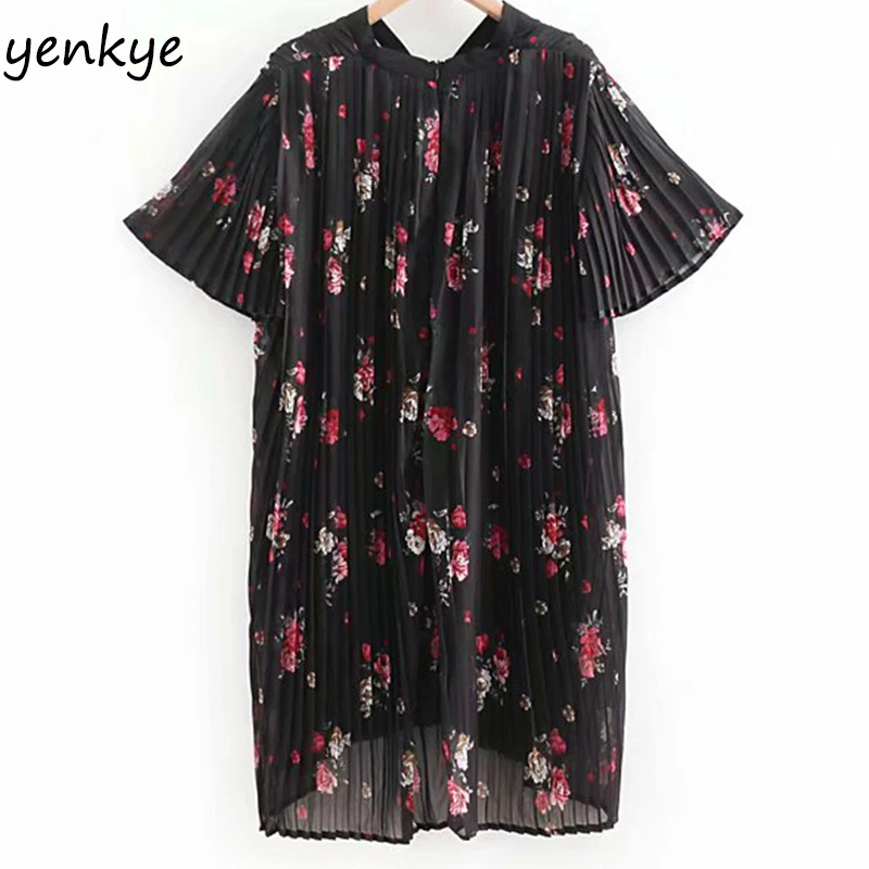 Women Vintage Floral Printed Pleated Jumpsuit Female Tie Stand Collar Short Sleeve Casual Loose rompers womens jumpsuit Summer
Women Vintage Floral Printed Pleated Jumpsuit Female Tie Stand Collar Short Sleeve Casual Loose rompers womens jumpsuit Summer