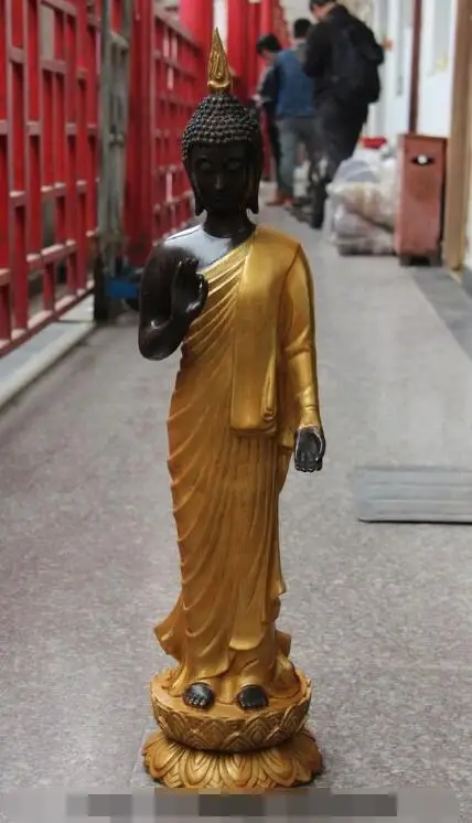 S06470 28" Tibet Buddhism Copper Bronze Fane Thailand Sakyamuni Amitabha Buddha Statue
S06470 28" Tibet Buddhism Copper Bronze Fane Thailand Sakyamuni Amitabha Buddha Statue