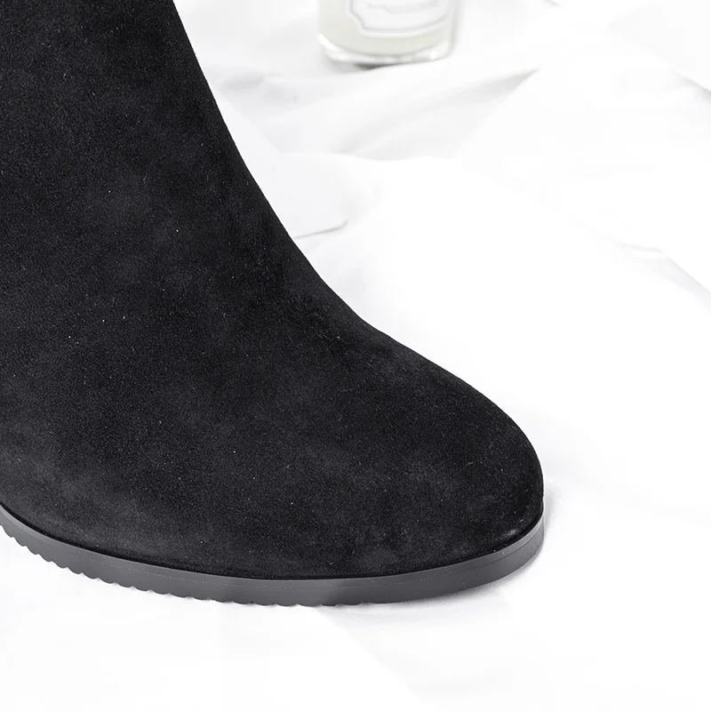 BELISS new design ankle boots for women high heels boots ladies butterfly sexy genuine leather pointed toe (1 (11)