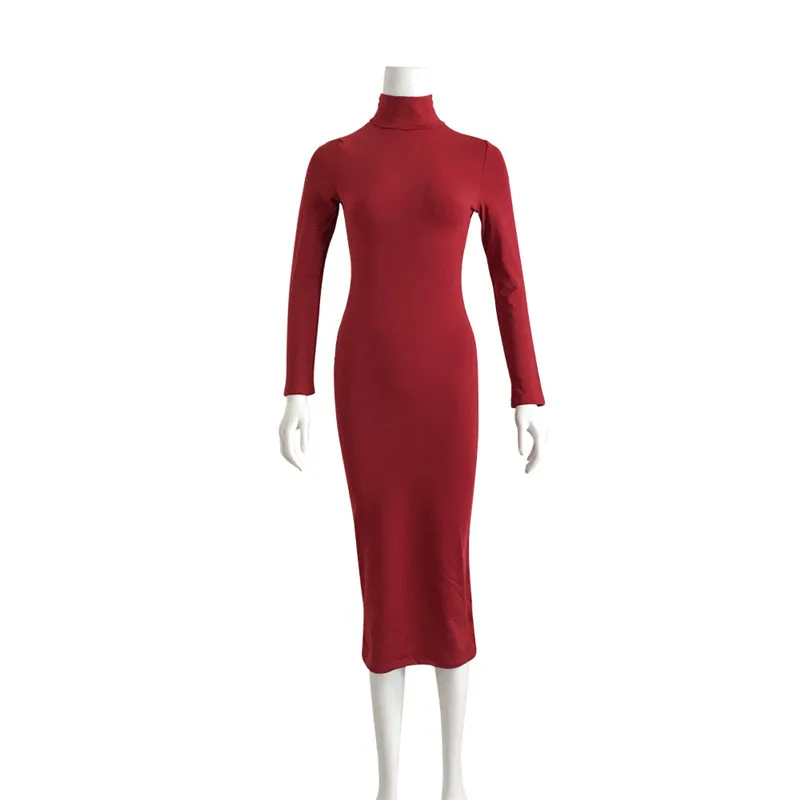 turtleneck pencil dress17