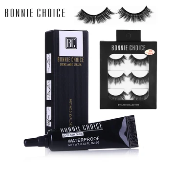 BONNIE CHOICE Natural False Eyelashes 3 Pairs/Set 3D Mink Eye Lash Handmade Reusable Eyelashes Popular False Lashes Glue Kit
BONNIE CHOICE Natural False Eyelashes 3 Pairs/Set 3D Mink Eye Lash Handmade Reusable Eyelashes Popular False Lashes Glue Kit
