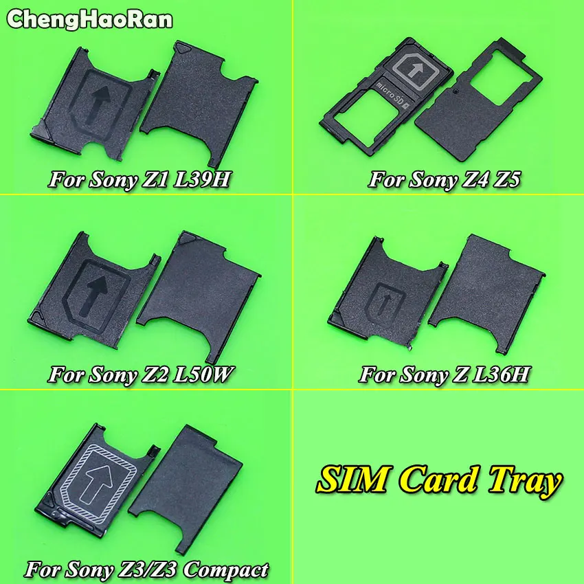 ChengHaoRan 2 шт./лот держатель для sim карты слот Разъем адаптер модуль Sony Xperia Z L36H Z1 L39h Z2