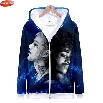 2018 xxxtentacion and lilpeep Zipper Hoodies Women/Men Fashion Streetwear Hooded Sweatshirts Famous Rappers 3D Printed Clothes
2018 xxxtentacion and lilpeep Zipper Hoodies Women/Men Fashion Streetwear Hooded Sweatshirts Famous Rappers 3D Printed Clothes