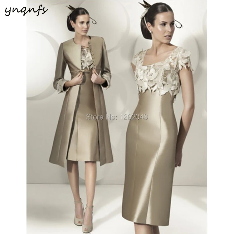 YNQNFS MD245 Satin 2018 Two Piece Champagne Mother of the Bride/Groom Dresses Outfits with Jacket/Coat/Bolero Custom Size 2019
YNQNFS MD245 Satin 2018 Two Piece Champagne Mother of the Bride/Groom Dresses Outfits with Jacket/Coat/Bolero Custom Size 2019