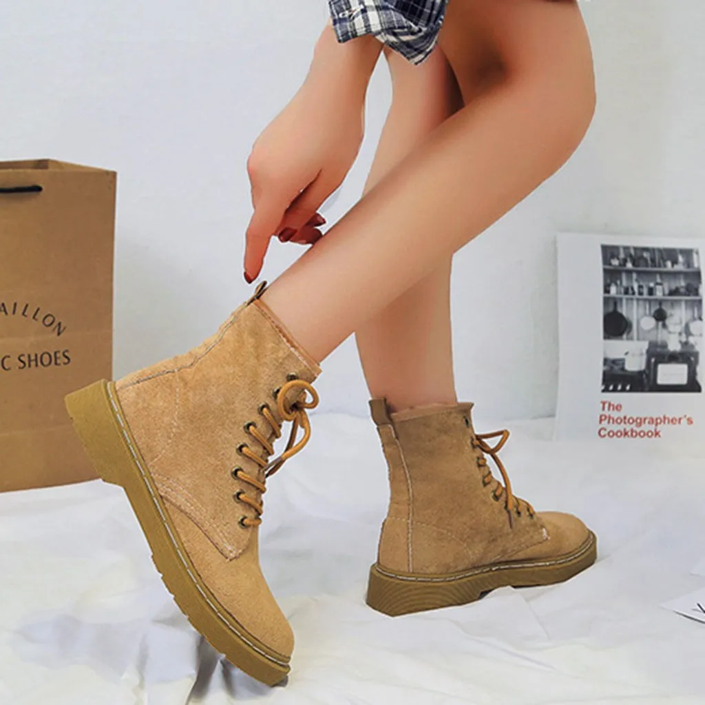 Autumn Winter Boots Women 2019 Casual Fashion Lace Up Marten Sewing Boot Winter Soft Footwear Shoes Botas Mujer
Autumn Winter Boots Women 2019 Casual Fashion Lace Up Marten Sewing Boot Winter Soft Footwear Shoes Botas Mujer