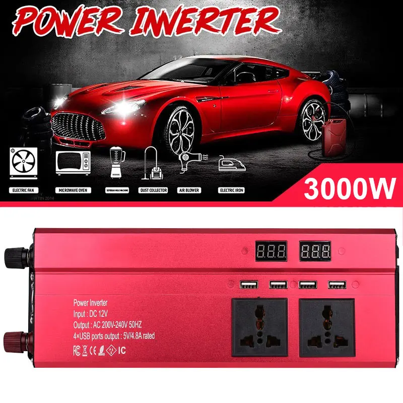 Modified Sine Wave Auto Inverter Portable Charger Car Inverter for Powers Transformer Outdoor for Vehicles Power Supply
Modified Sine Wave Auto Inverter Portable Charger Car Inverter for Powers Transformer Outdoor for Vehicles Power Supply