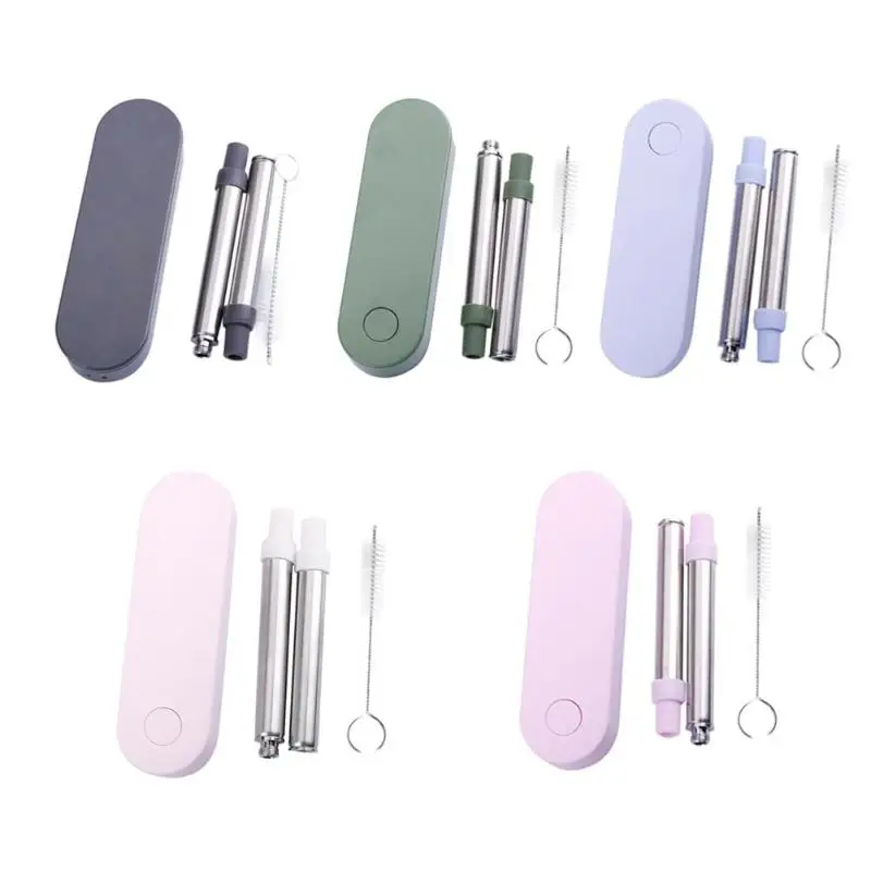 Reusable/Collapsible/Drinking Straws Stainless Steel Straw Telescopic Metal Straws with Brush Portable Storage Box
Reusable/Collapsible/Drinking Straws Stainless Steel Straw Telescopic Metal Straws with Brush Portable Storage Box