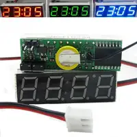 3 in 1 Car Vehicle Digital Tube LED Voltmeter Thermometer Time Automobile Table Clocks Dial Electronic Clock image