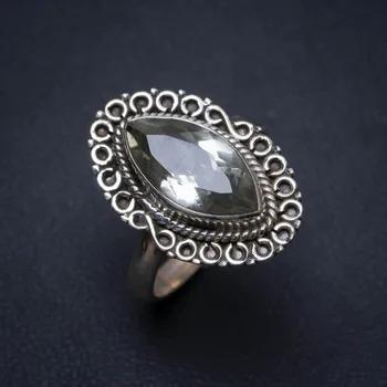 Natural Green Amethyst Handmade Indian 925 Sterling Silver Ring, US Size 7 S2277
Natural Green Amethyst Handmade Indian 925 Sterling Silver Ring, US Size 7 S2277