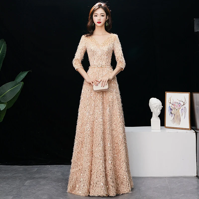 A-Line Evening Dress 2019 New Fashion Appliques Sequins Special Occasion Dress Red Carpet Prom Dress Vestido De Festa
A-Line Evening Dress 2019 New Fashion Appliques Sequins Special Occasion Dress Red Carpet Prom Dress Vestido De Festa