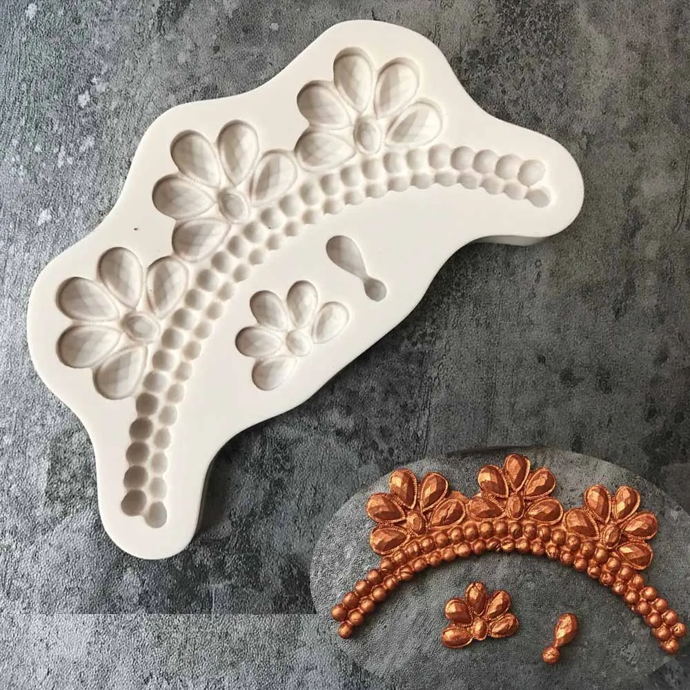 European Pattern Necklace Embossed Silicone Mold Fondant Lace Cake Chocolate Mold Cake Decorating Tools DIY Baking gem jewelry
European Pattern Necklace Embossed Silicone Mold Fondant Lace Cake Chocolate Mold Cake Decorating Tools DIY Baking gem jewelry