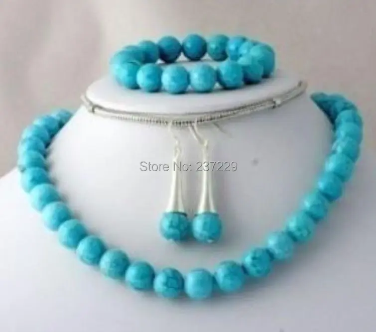 Wholesale price FREE SHIPPING ^^^^10mm Blue stone Bead Necklace Bracelet Earring
Wholesale price FREE SHIPPING ^^^^10mm Blue stone Bead Necklace Bracelet Earring