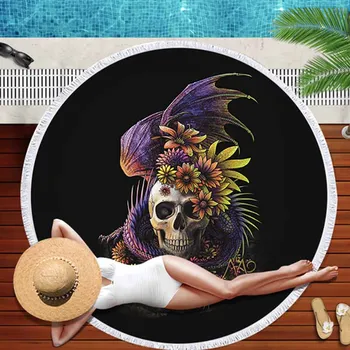 Summer Purple Medusa Sugar Skull Round Beach Towel Microfiber Bath Towel For Adults Tassels Picnic Yoga Mat Printed Tapestry
Summer Purple Medusa Sugar Skull Round Beach Towel Microfiber Bath Towel For Adults Tassels Picnic Yoga Mat Printed Tapestry
