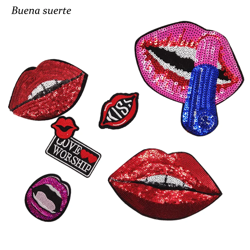 1PC Lipstick Red Lip Hot Melt Adhesive Sew Iron on Appliques Clothes Embroidered Sequins Patches for Clothing DIY Motif Applique
1PC Lipstick Red Lip Hot Melt Adhesive Sew Iron on Appliques Clothes Embroidered Sequins Patches for Clothing DIY Motif Applique