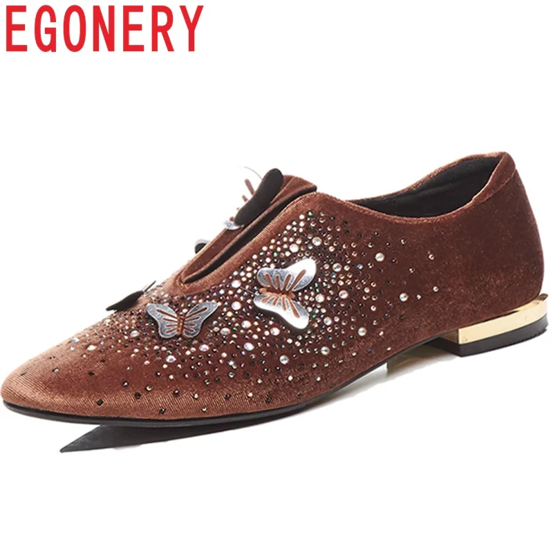 EGONERY Flock Sheepskin Bling woman Loafers 2019 Spring Autumn Rhinestone butterfly real Leather Flats Wedding shoes
EGONERY Flock Sheepskin Bling woman Loafers 2019 Spring Autumn Rhinestone butterfly real Leather Flats Wedding shoes